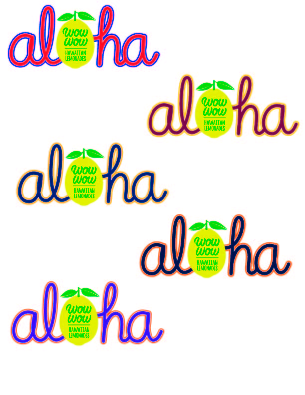 Aloha Tagline Transfer Decals